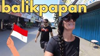 Local BALIKPAPAN EAST KALIMANTAN BORNEO shocked US  visiting baru ilir Indonesia Travel Vlog