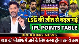 IPL 2024 Points Table देखिए LSG की जीत के बाद Points Table मे हुए खतरनाक बदलाव MI SRH बाहर RCB CSK