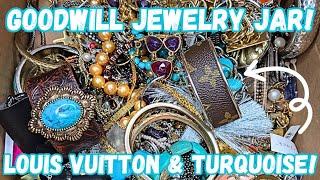 LOUIS VUITTON  TURQUOISE & 925 SILVER Goodwill Jewelry Jar Unboxing #jewelryunboxing #jewelryjar