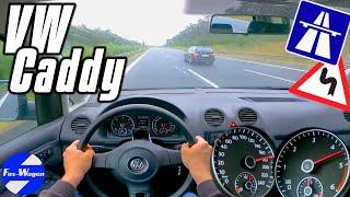 VOLKSWAGEN CADDY II  1.6l TDI 102 HP ‼️ POV Test Drive  on GERMAN AUTOBAHN  NO LIMIT 