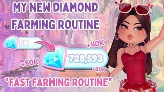 *FAST* DIAMOND FARMING ROUTINE  HOW TO GET 100K+ DIAMONDS Royale High Roblox