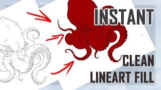 How to fill a lineart INSTANTLY with Paint Tool SAI