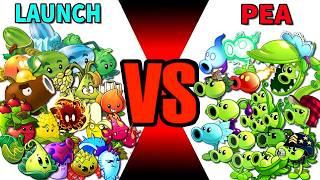 All Plants Team LAUNCH vs PEA Battlez - Who Will Win? - Pvz 2 Team Plant vs Team Plant