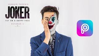 Joker face photo editing in picsart Joker edit  Picsart Editing Tutorial