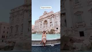 Expectations vs reality at the Trevi Fountain 