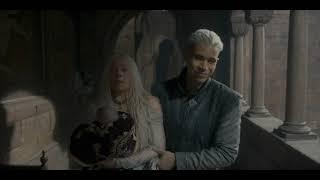 Rhaenyra Targaryen gives birth to Joffrey and takes him to Alicents House of the Dragon