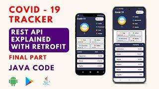 How to make covid 19 tracker app in android studio  Covid 19 tracker app Android studio  Rest API