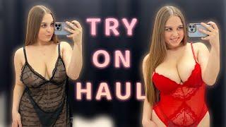 See-through Lingerie Try on Haul with Adele