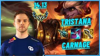 KCB ABBEDAGGE TRISTANA VS YONE MID DOUBLE KILL CARNAGE - EUW CHALLENGER - PATCH 14.13