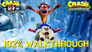 Crash Bandicoot 2 102% Walkthrough - N.Sane Trilogy All Crystals Gems & Relics