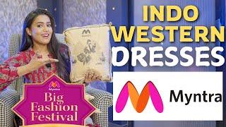 All new Festive special *INDO WESTERN* dresses from MYNTRA  Sale  ethnic dresses Tryon gimaashi