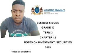 how to study notes on investment securities ️