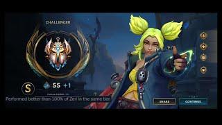 JUNGLE ZERI SSS TIER IN CHALLENGER XD - LEAGUE OF LEGENDS WILD RIFT