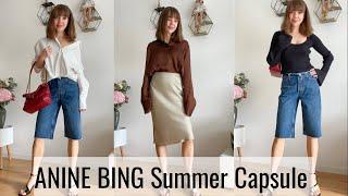 ANINE BING SUMMER TRY ON HAUL  SUMMER CAPSULE WARDROBE  SUMMER HAUL 2022