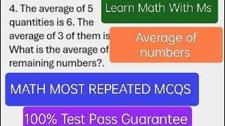 The average of 5 quantities is 6. average of 3 of them  4. what is average of remaining average
