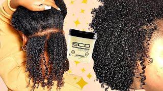 THE BEST WASH N GO ROUTINE FOR TYPE 4 HAIR  Using Only Eco Styler Gel  cheymuv