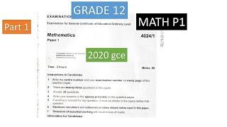 Mathematics Paper 1 2020 gce part 2. #mathematicspaper12020 #mathematics #howto #transformation