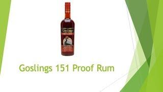 Goslings 151 Rum Review