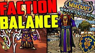 Faction Balance in WOTLK Classic Prepatch - is it really 50-50?