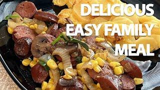 Delicious Smoked Sausage Family Skillet Meal