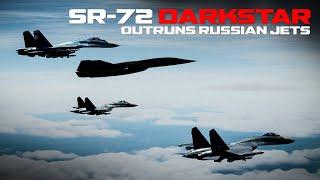 Russian Sukhoi fighter jets attempt to intimidate a USAF SR-72 Darkstar somewhere over the Pacific