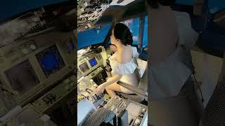 Cute Girl Pilot China Airline Fly Beijing To Shanghai - Beautiful Pilot China Airline #Short #tiktok