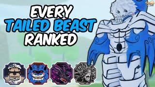 EVERY Tailed Beast RANKED From WORST To BEST  Shindo Life Tailed Spirit Tier List