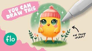 Easy Drawing Tutorial for Procreate - Drawing a Cute Chick