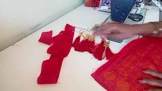 How to attach readymade tassels to saree