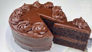 Moist CHOCOLATE CAKE With Cocoa Powder Recipes  Homemade Chocolate Frosting  No Chocolate