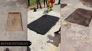 How to Manufacture Cold Mix Asphalt Locally for Paving Driveways  - Potholes Repair and Full Roads.