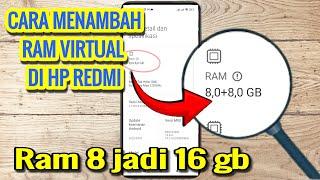 Cara Menambah Ram Di hp Redmi  Fitur Spesial Hp Redmi #memory #ram #hpandroid #xiomi #redmi12