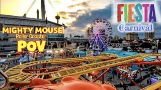 Mighty Mouse Roller Coaster POV  Fiesta San Antonio Carnival  April 25 2023
