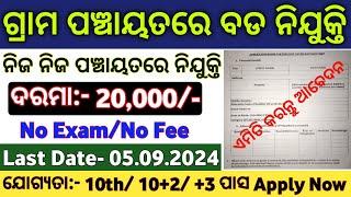 Odisha Panchayat Level CEO Recruitment 2024  Odisha Govt Jobs 2024  Govt Jobs in Odisha