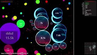 Agar.io takeover vs 6 + 2bot in first try & Splitrun