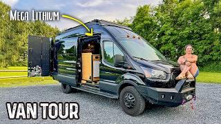 Solo Vanlife After Sudden Tragedy  TOUR The Most Decked Out Transit Van Conversion I’ve Ever Seen