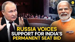 Russia backs India’s permanent seat bid at UNSC citing G20 success  WION Originals