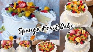 Sponge Fruit Cake Fruit Cake Tutorial How to make sponge cake