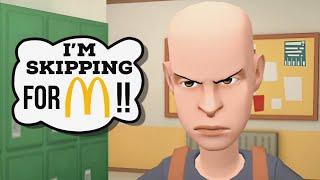 classic caillou skips school to go to McDonalds