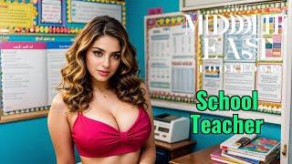 4K AI Lookbook Model Video-Arabian-School Teacher