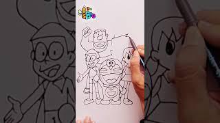 How to draw Doraemon Family #drawing #drawinganimals #drawingforkids #howtodraw