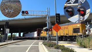 *GS EBell Now Rings New Foundation* UPY 651 Ramona Ave Railroad Crossing Sacramento CA -Temp Setup