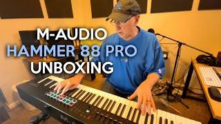 M-AUDIO HAMMER 88 PRO UNBOXING and Initial Thoughts  First Time Touching Key Bed 4K