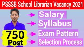 PSSSB School Librarian Recruitment 2021  Punjab Librarian Syllabus  Exam Pattern  Salary