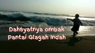 Glagah Indah Beach Kulonprogo Yogyakarta is a beach with big waves