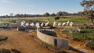 Rammed earth curved walls  Mulligans Flat Canberra