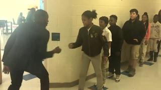 Teacher Has Incredible Handshakes With Each Student  ABC News