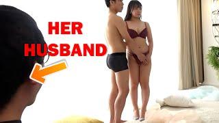 Japanese Wife Model Take Nude Photoshoot In Front Of Her Husband Behind The Scene