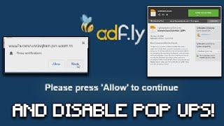 How to BYPASS adfly & DISABLE Pop ups