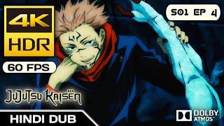 Sukuna Vs Special Grade 4K 60FPS Hindi Dub Jujutsu Kaisen Season 1 Episode 4